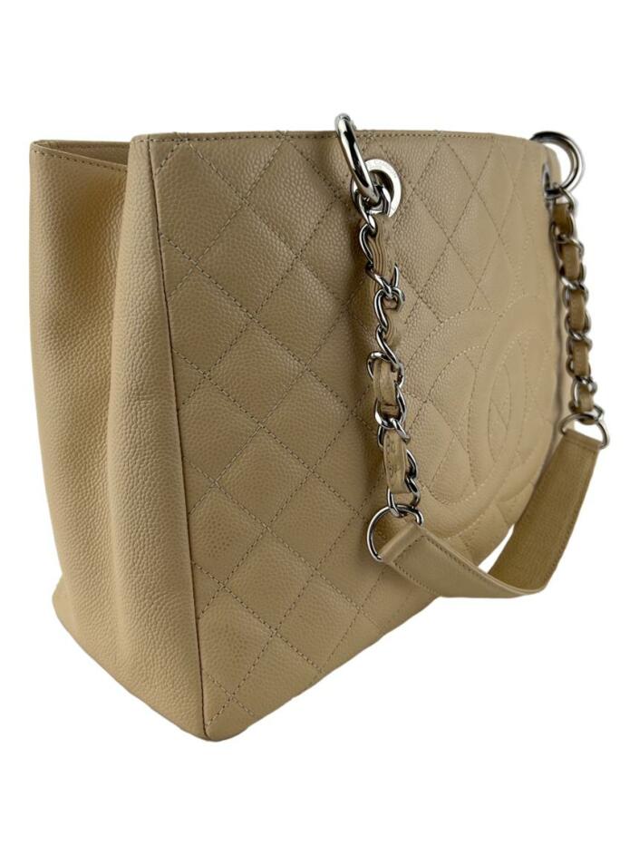 aimer marché シャネル CHANEL GST ベージュ 252 Bolsa com Alça Chanel Grand Shopping Tote GST Bege - AGSP8