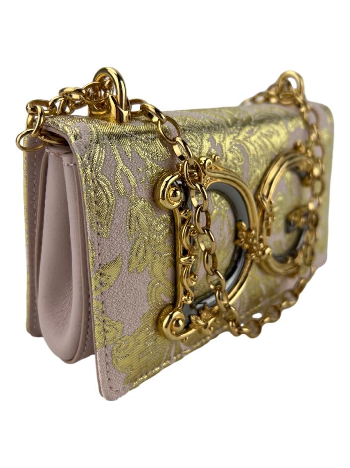 Bolsa com Alça Dolce & Gabbana DG Girl Jacquard Rose - CGJU73