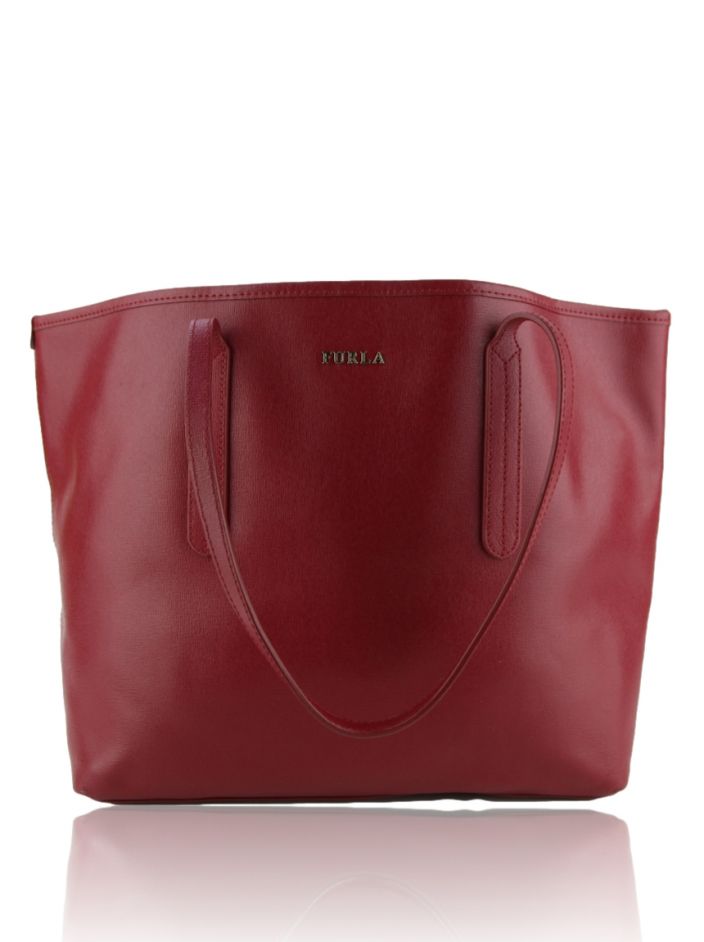 Bolsa Furla Ariana Tote Couro Vermelho Original - ZOF2