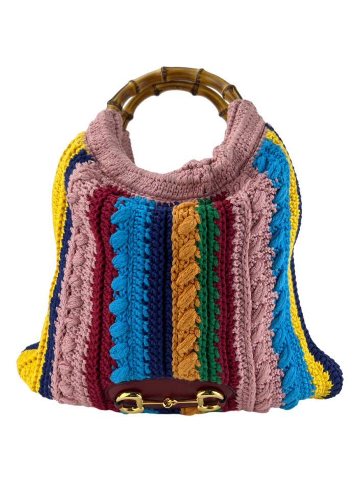 Bolsa com Alça Gucci 1955 Horsebit Crochet Multicolor - AFQX5