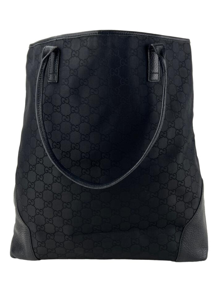 バッグ Gucci GG Canvas Tote Bag Black Vintage Bolsa com Alça Gucci GG Canvas Tote Preta - BHSS7 Original