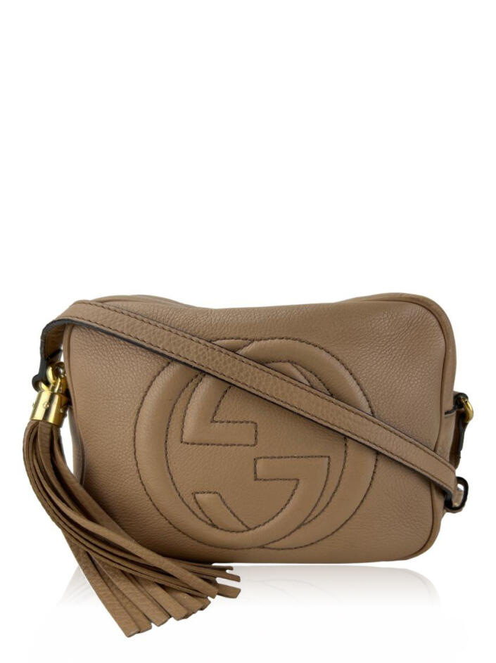 Bolsa Tiracolo Gucci Soho Disco Bege Original - ABSD5