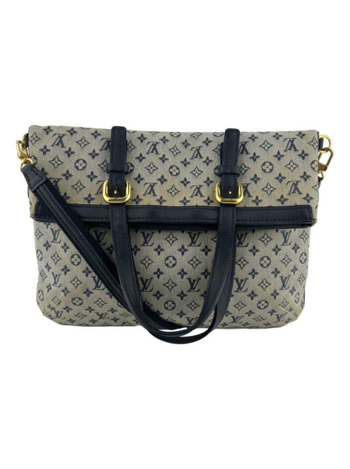 Louis Vuitton Blue Monogram Mini Lin Canvas Francoise Tote Bag