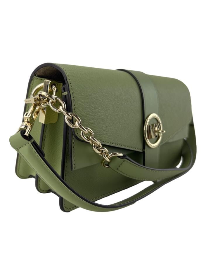Bolsa com Alça Michael Michael Kors Greenwich Saffiano Verde
