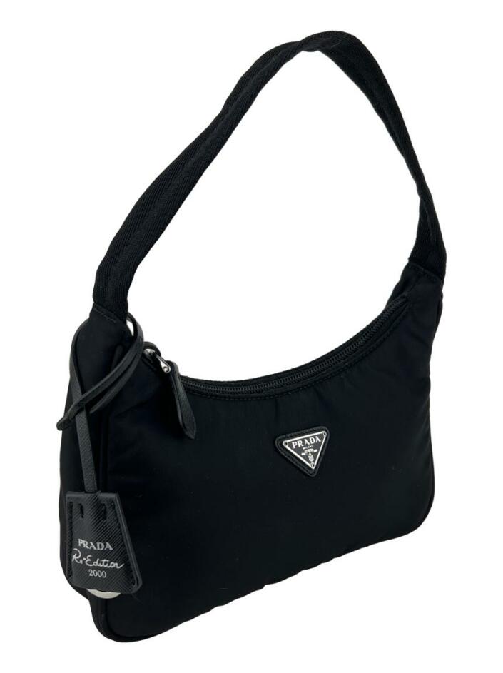 Bolsa com Alça Prada Tessuto Nylon Mini Re-Edition 2000 Preta
