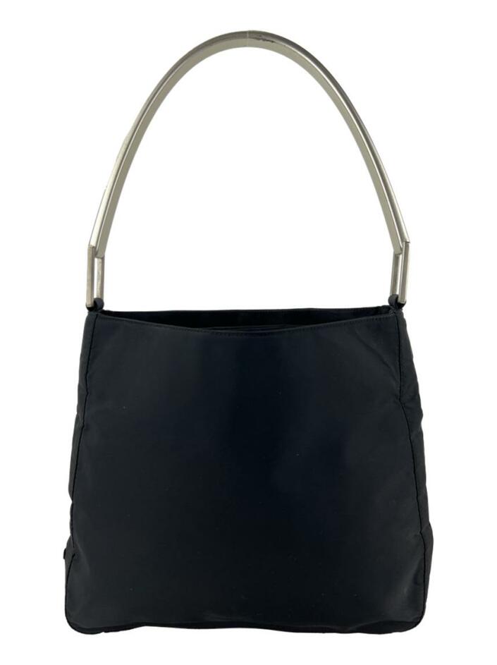 Bolsa com Alça Prada Vintage Metal Handle Nylon Preto Original - AFQH385