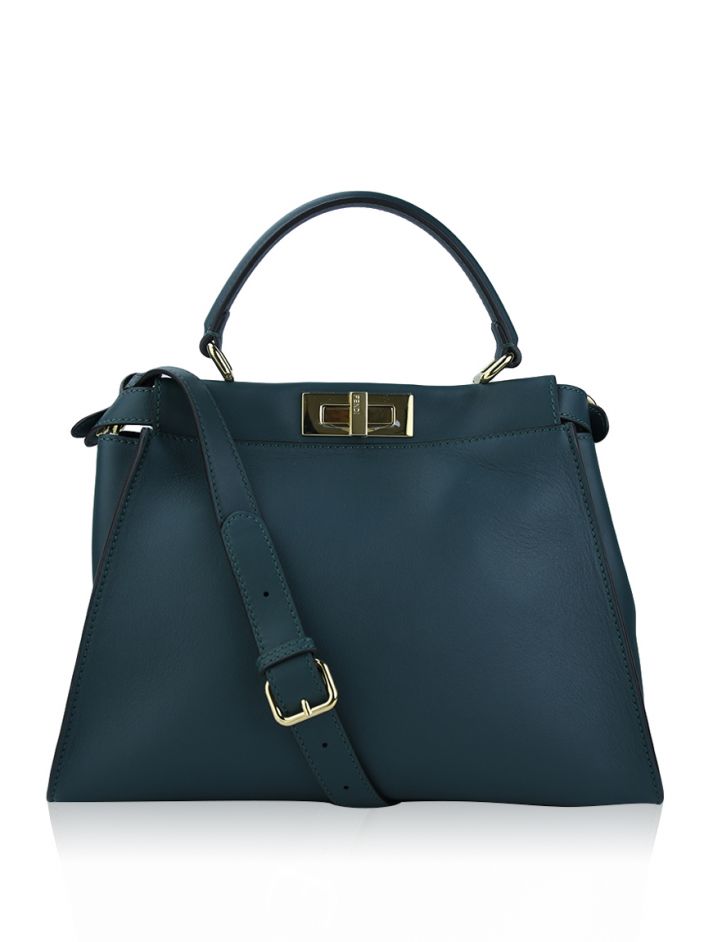 Bolsa Fendi Peekaboo Média Verde Original - EZV23