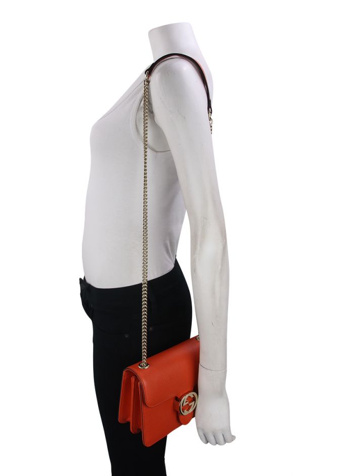 Bolsa Gucci Interlocking G Laranja - AL763 Original | Etiqueta Única
