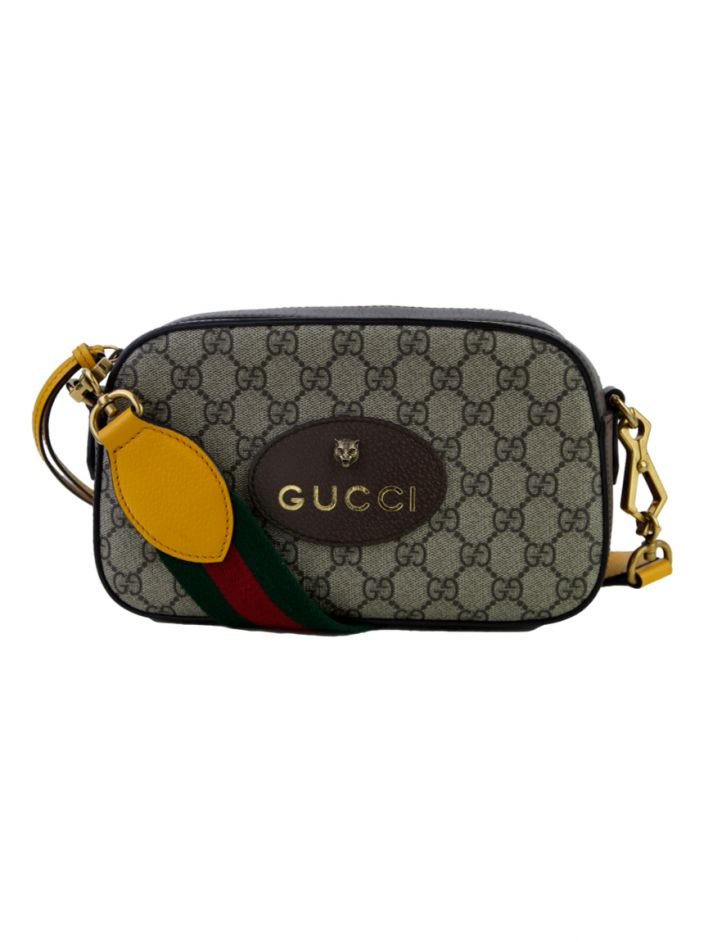 Bolsa Gucci Original GG Web Medium Messenger Beige Feminina