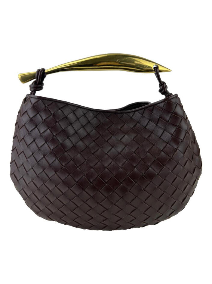 【BOTTEGA VENETA】SARDINE BAG Bolsa Hobo Bottega Veneta Sardine Intrecciato Marrom - DNC42