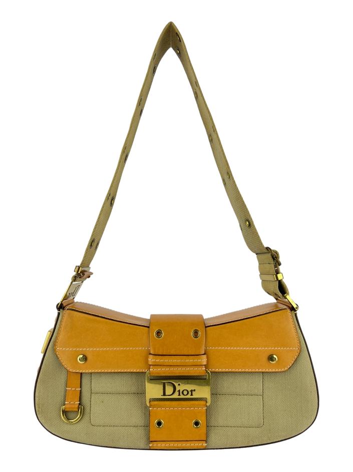 Bolsa Hobo Christian Dior Street Chic Columbus Canvas Bege