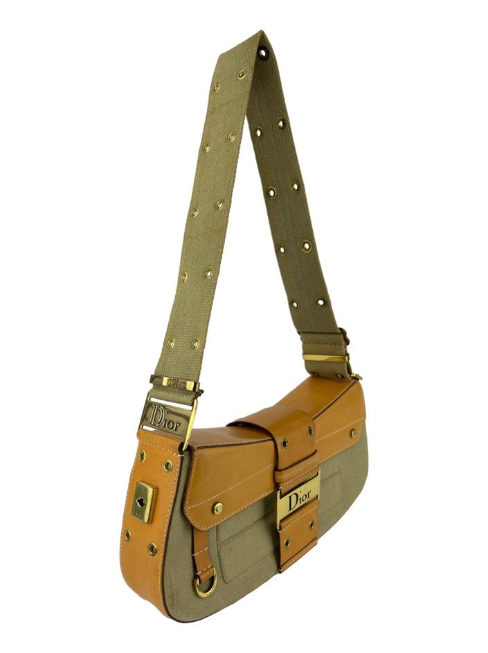 Bolsa Hobo Christian Dior Street Chic Columbus Canvas Bege