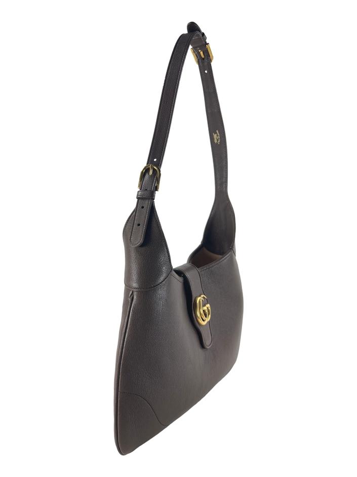 Bolsa Hobo Gucci Aphrodite Couro Marrom - CSCR11 Original