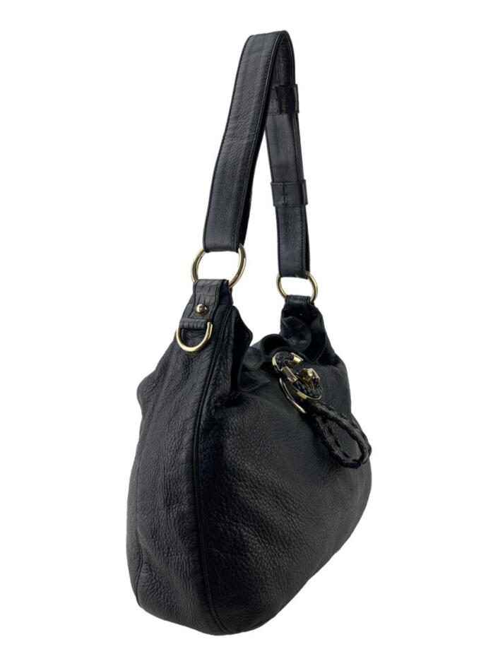 Bolsa Hobo Gucci G Wave Preta - CDGD1 Original | Etiqueta Única