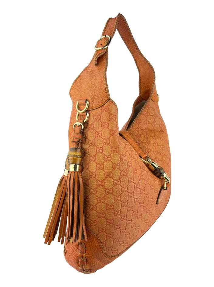バッグ GUCCI Bolsa Hobo Gucci New Jackie Guccissima Laranja - CLQI4 Original