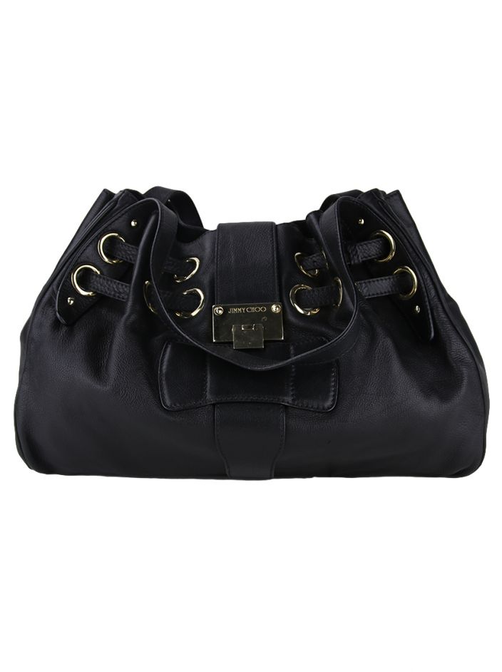 Bolsa Jimmy Choo Ramona Couro Preto GSC81 Original Etiqueta Única