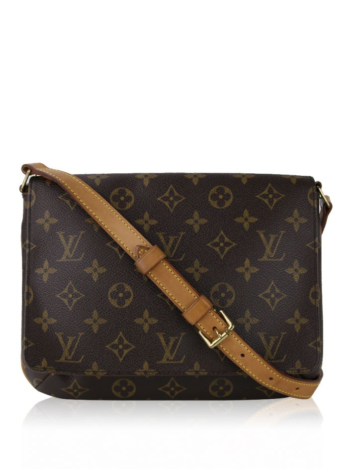 Bolsa LOUIS VUITTON Monograma Musette Tango M51257 Bolsa de ombro de alça  curta usada Marrom Lona ref.674091 - Joli Closet