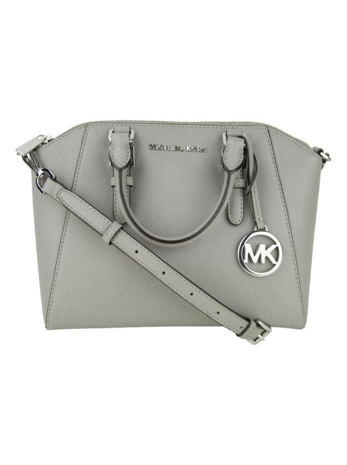 Bolsa Michael Kors Ciara Messenger Medium Cinza Original QYJ4