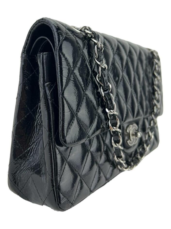 Bolsa Tiracolo Chanel Double Flap Preta - ABUD2 Original