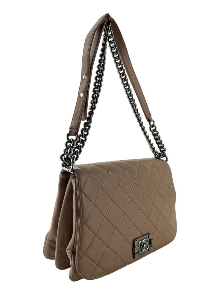 Bolsa Tiracolo Chanel Flap Chain Bege - FKJ117 Original | Etiqueta