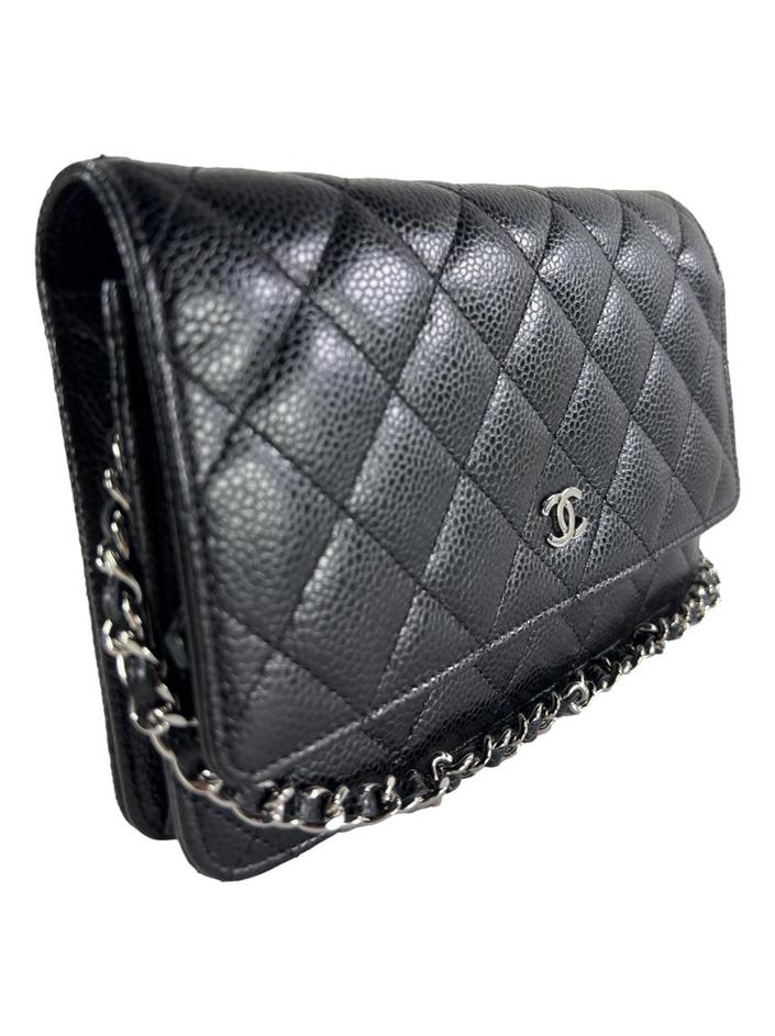 ななこ CHANEL Bolsa Tiracolo Chanel WOC Wallet on Chain Caviar Quilted Preta