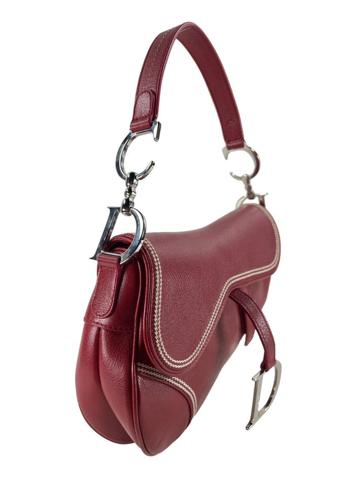 Bolsa Tiracolo Christian Dior Saddle Vermelha Vintage - OQP8
