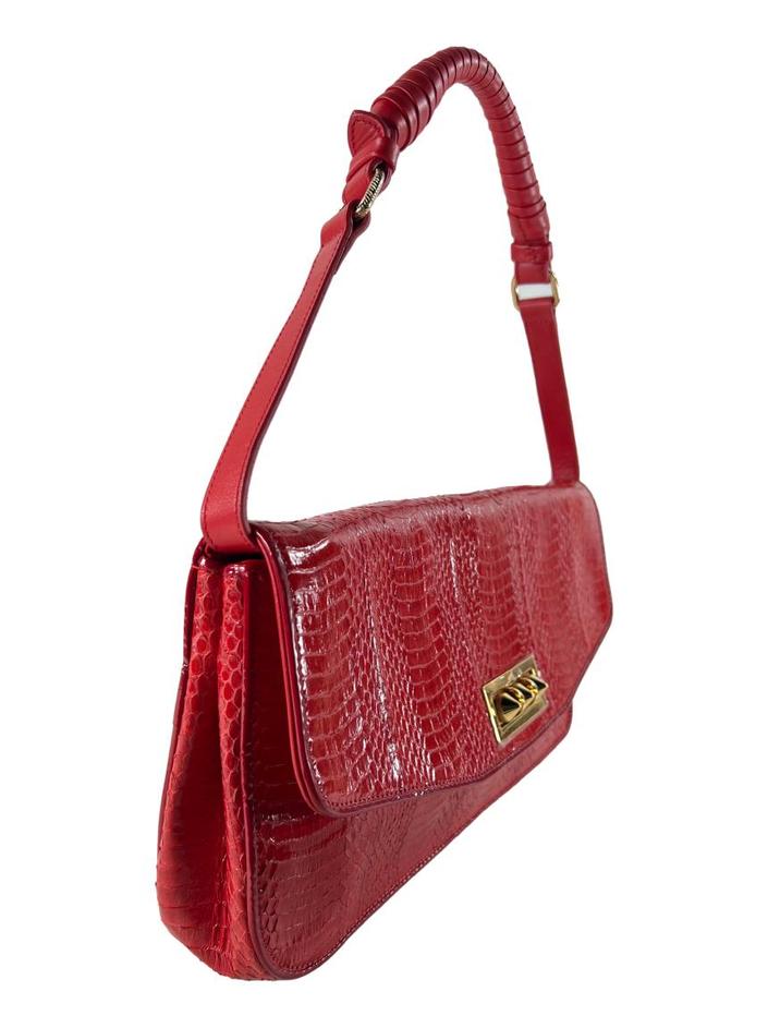 小物 Christian Louboutin rina Bolsa Tiracolo Christian Louboutin Python Skin Front Flap Vermelha