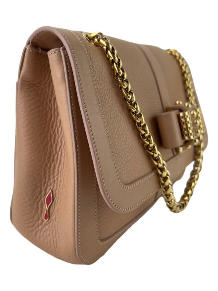 Bolsa Tiracolo Christian Louboutin Sweet Charity Small Bege