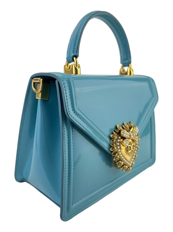 Bolsa Tiracolo Dolce & Gabbana Devotion Verniz Azul - CEKY2