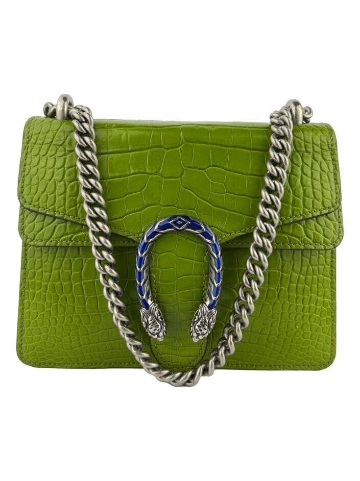 GUCCI ビーズ刺繍の黄緑色パーティーバッグ bolsa-tiracolo-gucci-dionysus-