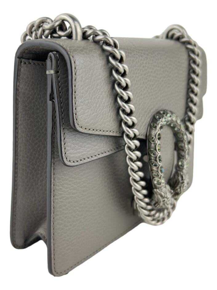 【GUCCI】ホルターネック チューブトップ グレー Sサイズ / ak486 Bolsa Tiracolo Gucci Dionysus Mini Crystal Cinza - CFTN3 Original