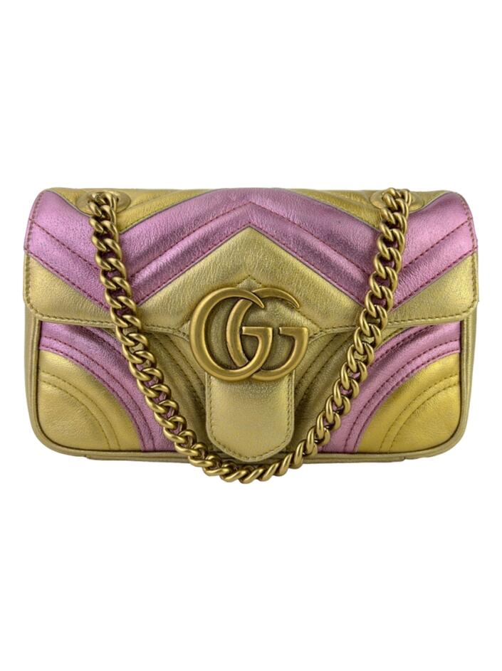 【GUCCI】スカート　紫　ゴールド　ロゴ　バックル付き bolsa-tiracolo-gucci-gg-