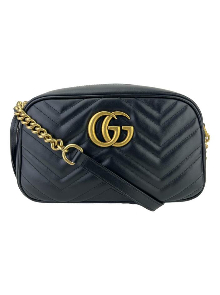 Bolsa com Alça Gucci Marmont GG Preta Original - BHSS4