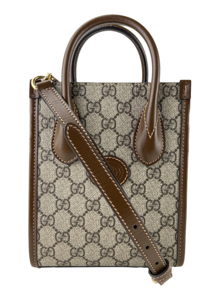 【OLD GUCCI】かっちりBox型　ミニショルダーバッグ　GG柄 bolsa-tiracolo-gucci-mini-