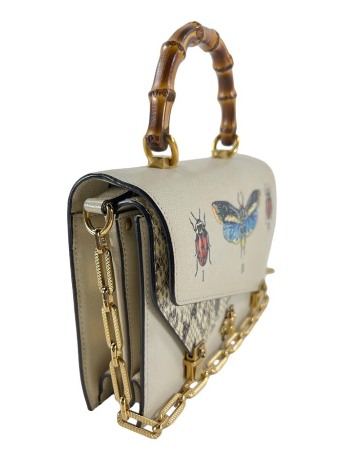 Bolsa Tiracolo Gucci Ottilia Bamboo Off-White - CORX8 Original
