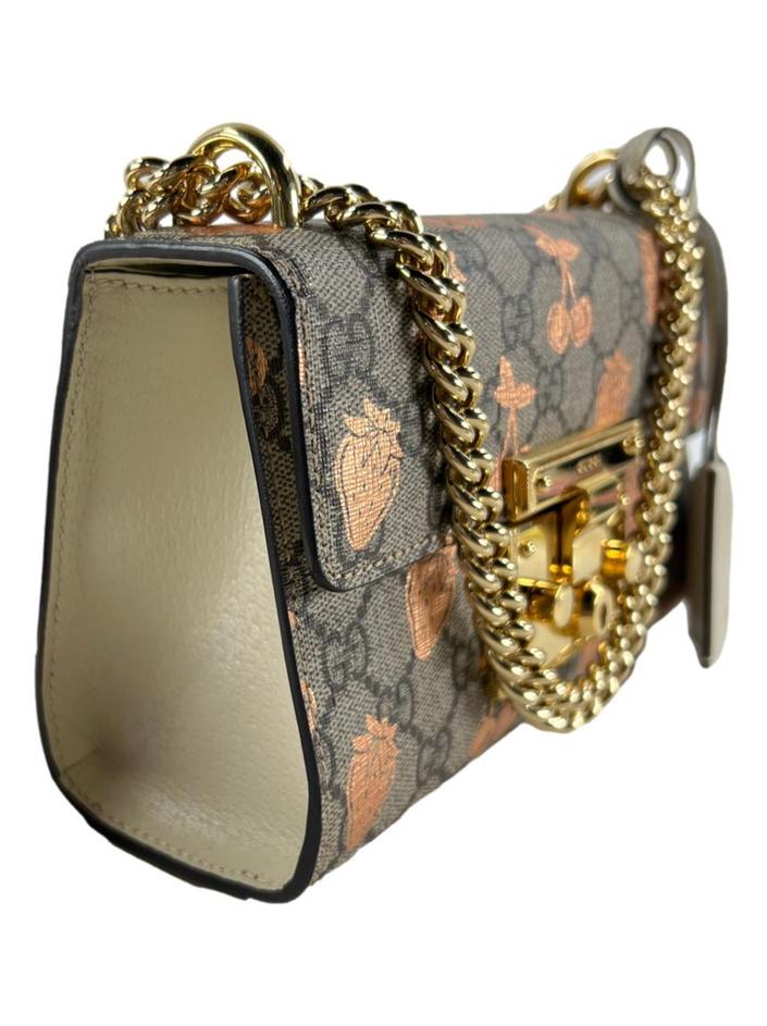 Bolsa Tiracolo Gucci Padlock Strawberry Cherry GG Supreme