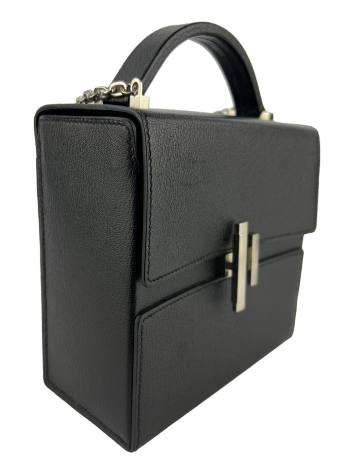 Bolsa Tiracolo Hermès Cinhetic Boxy Chevre Preto - JAM4 Original