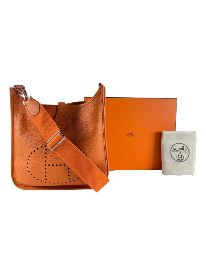 Bolsa Tiracolo Herm s Evelyne III 29 Taurillon Clemence Laranja bolsa-tiracolo-herm-s-evelyne-iii-29-taurillon-clemence-laranja