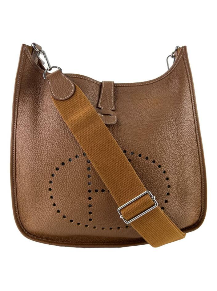 エルメス　38 Bolsa Tiracolo Hermès Evelyne III Marrom - BZQQ13 Original