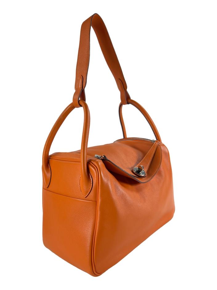 Bolsa Tiracolo Hermès Lindy Swift Laranja - FIQ105 Original