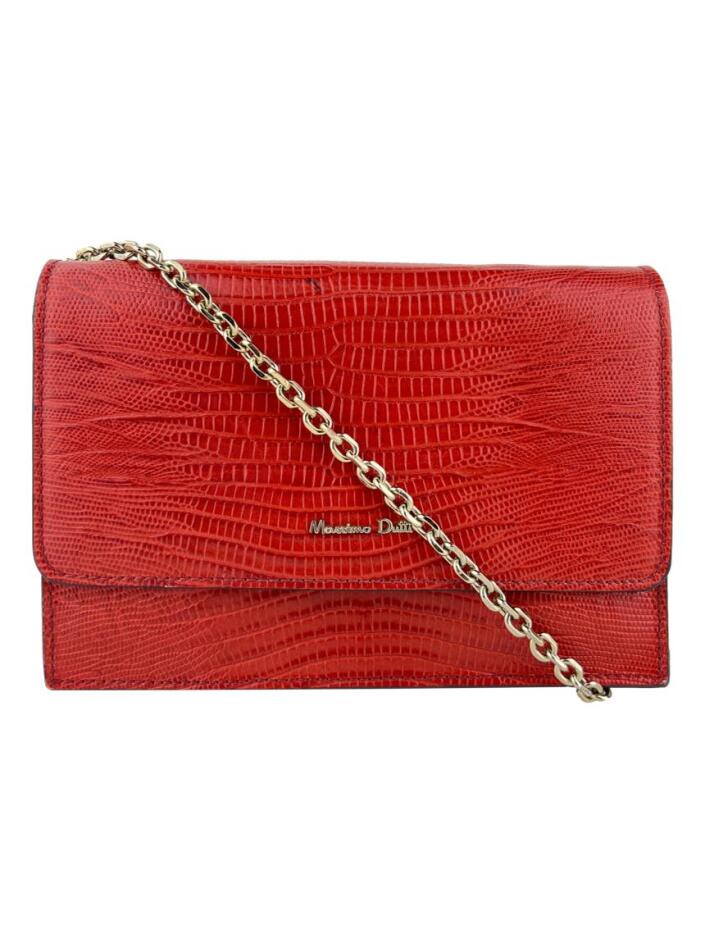 Bolsa Tiracolo Massimo Dutti Embossed Vermelha CKDV6 Original - Main Image