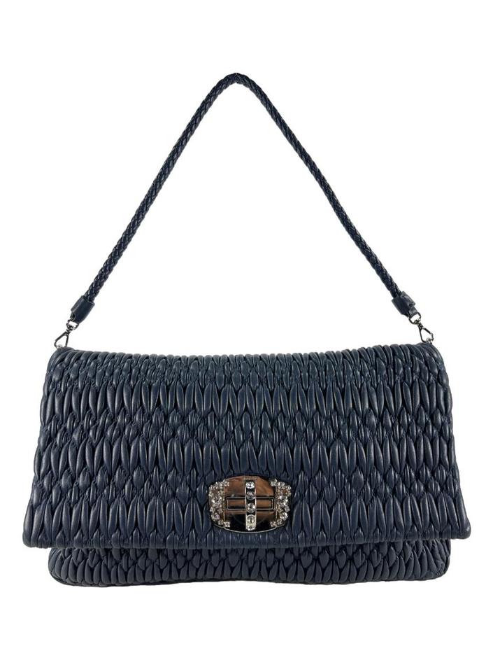 Bolsa Tiracolo Miu Miu Matelasse Nappa Cristal Azul - CTTP5