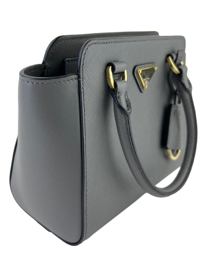 Bolsa Tote Prada 2way Mini Saffiano Cinza - CIKZ5 Original