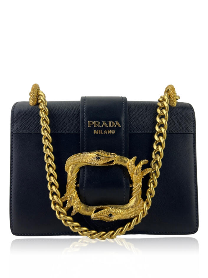 Bolsa Prada Cahier Preta Cahier