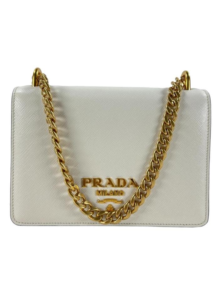 Bolsa Tiracolo Prada Saffiano Chain Bicolor - CVLZ8 Original