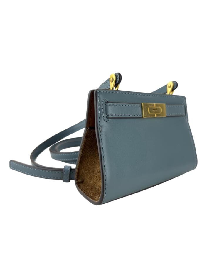 Bolsa Tiracolo Tory Burch Mini Lee Radziwill Couro Cinza - CHEN4