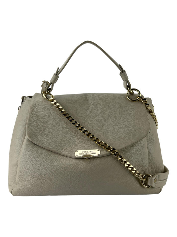 バッグ VERSACE Bolsa Tiracolo Versace Collection Couro Bege - ZZ1049 Original