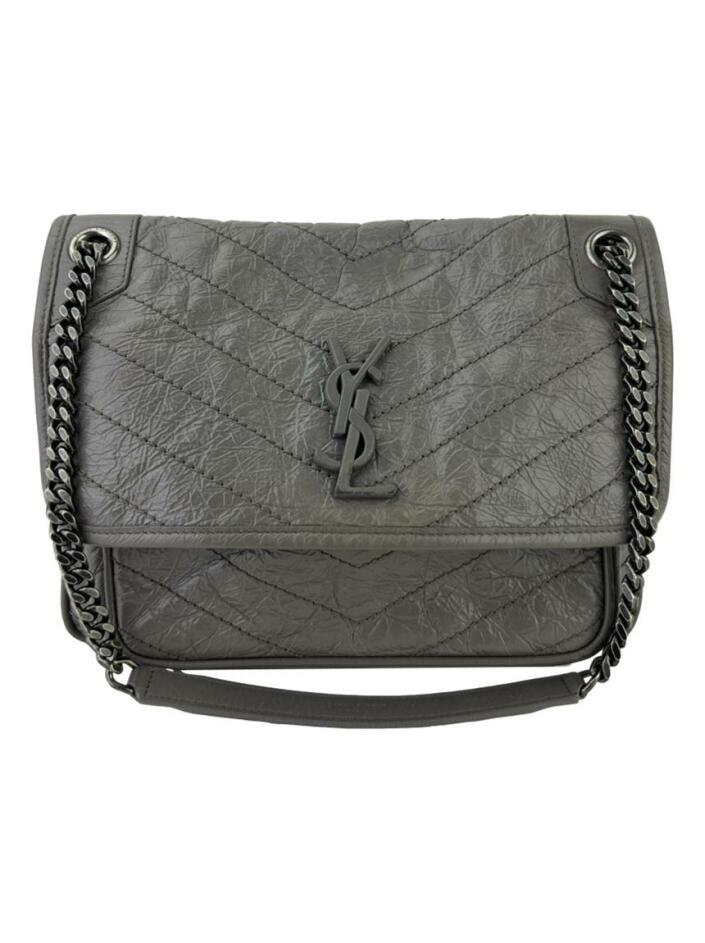 Bolsa Tiracolo Yves Saint Laurent Niki Matelasse Cinza - CEML1