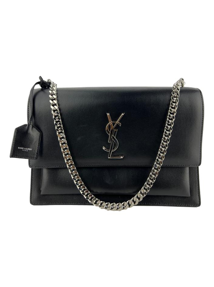 Bolsa Tiracolo Yves Saint Laurent Sunset Monogram Preto - CPHW3