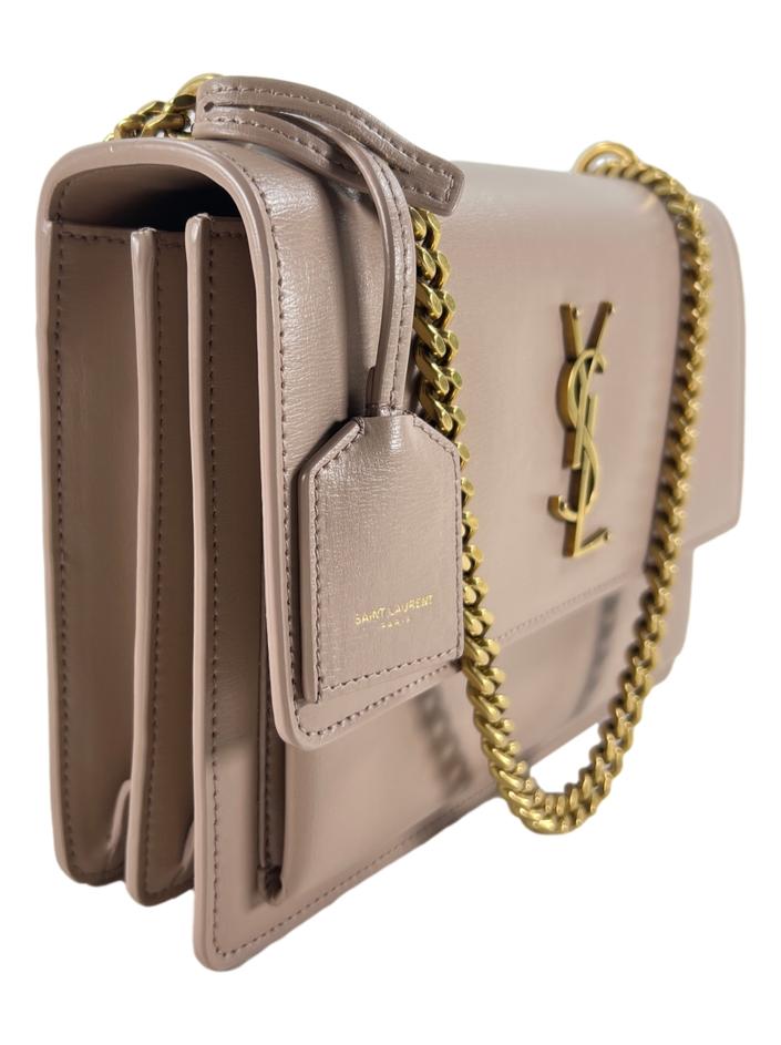 Bolsa Tiracolo Yves Saint Laurent Sunset Monograma Bege - CAXS4